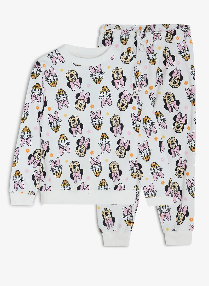 ديزني طقم سويت شيرت وبنطلون رياضي ميكي ماوس للأطفال